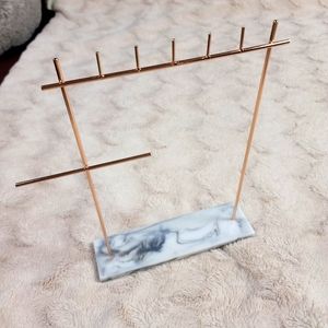 Rose Gold and Marble Necklace Rack